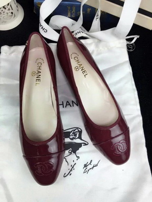 CHANEL Shallow mouth flat shoes Women--016